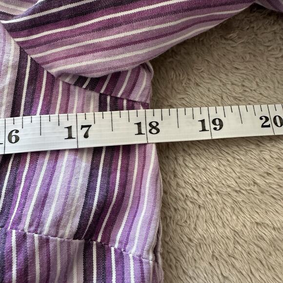 Geoffrey Beene Sport Button Up Cotton Shirt Striped Long Sleeve Collared 90s Y2K - Picture 6 of 6